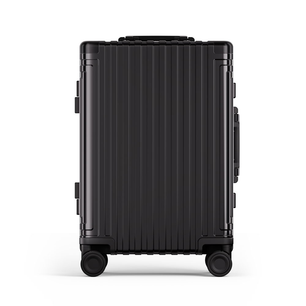 Captain Zipperless Aluminum Frame Carry-On Black