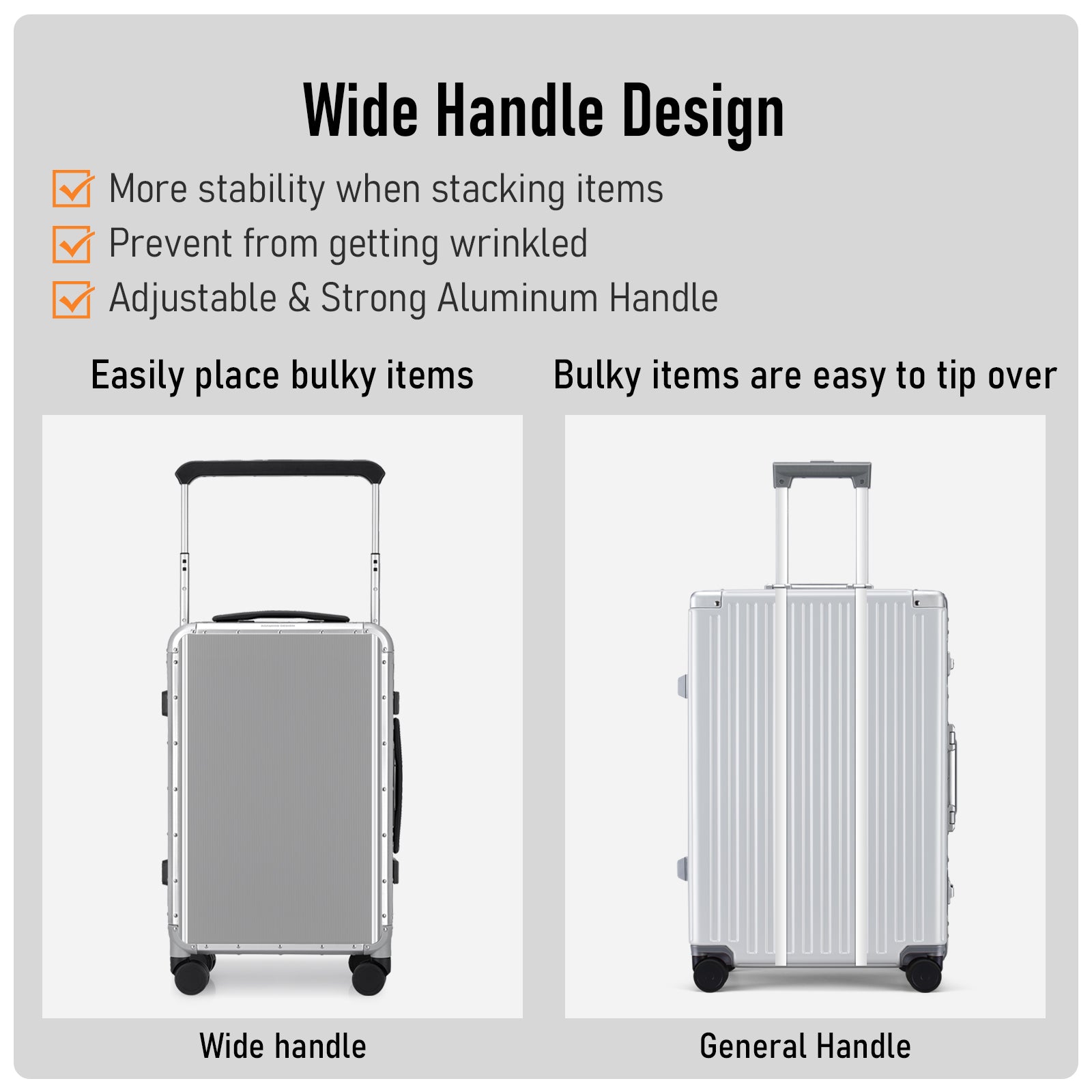 Voyager Zipperless Aluminum Frame Carry-On Grey thumbnail 6