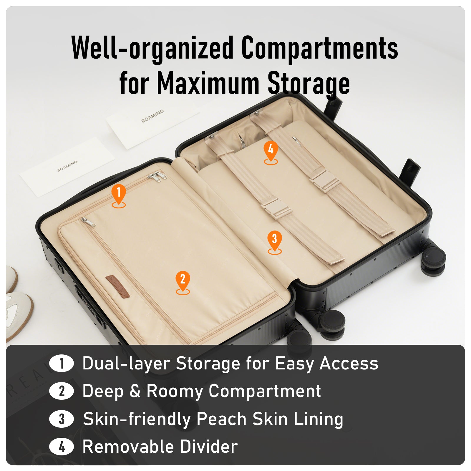 Voyager Zipperless Aluminum Frame Carry-On Silver thumbnail 7