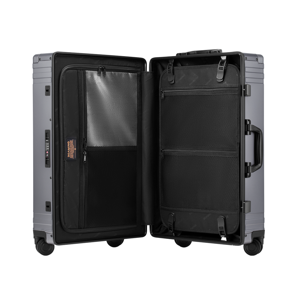 Captain Zipperless Aluminum Frame Carry-On Grey thumbnail 5