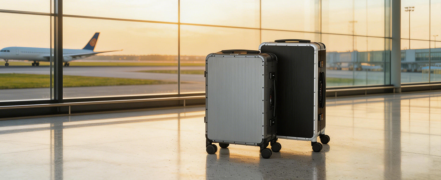 Voyager Zipperless Aluminum Frame Carry-On Black product detail 1