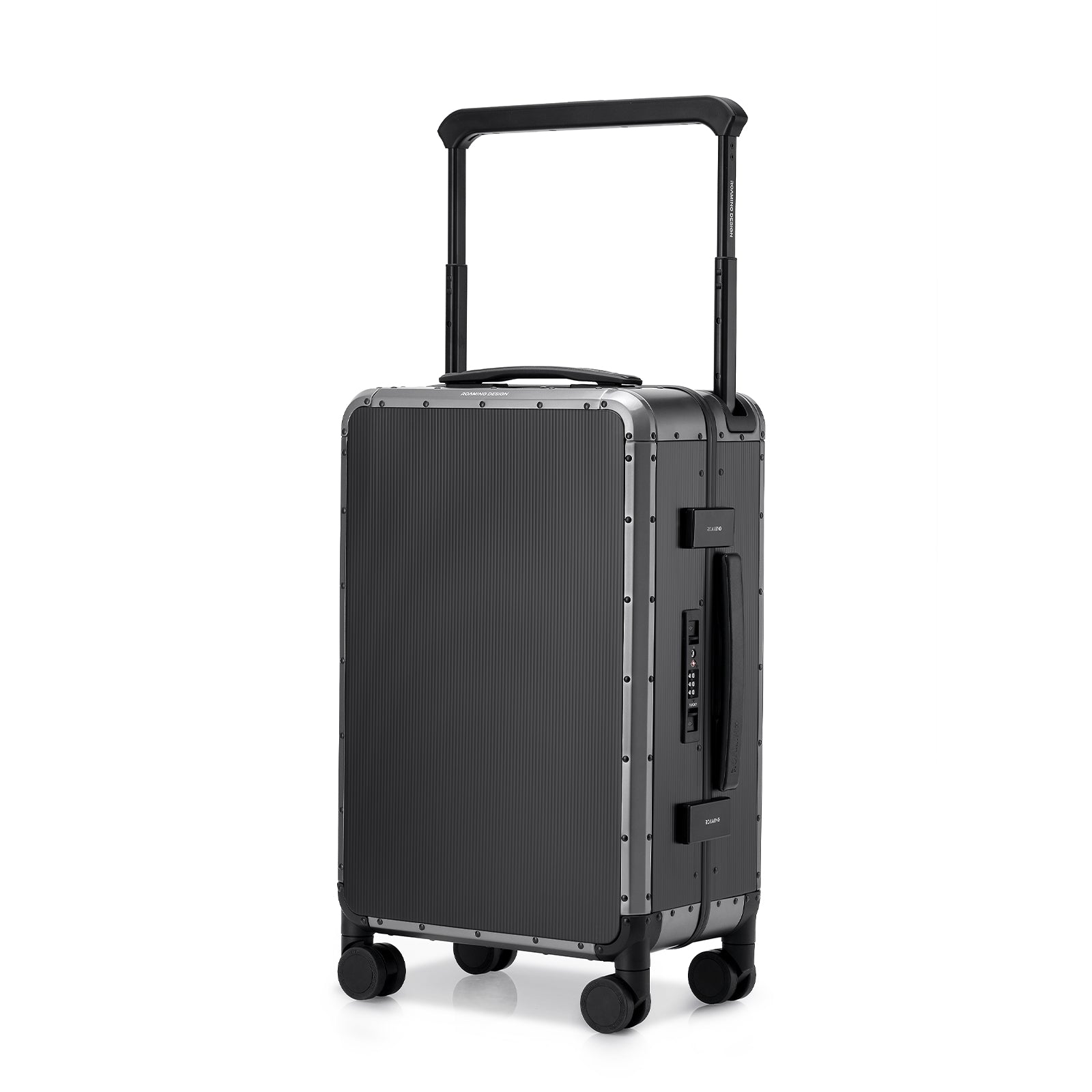 Voyager Zipperless Aluminum Frame Carry-On Black