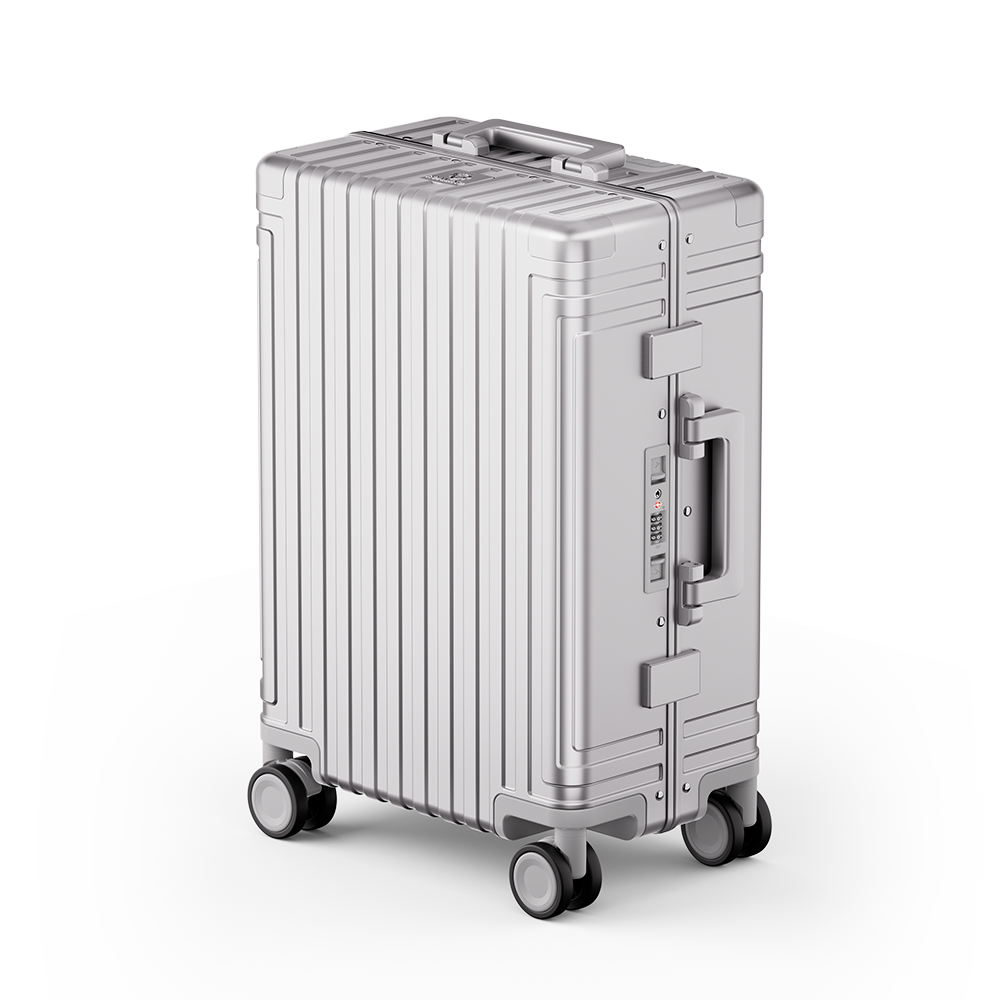 Captain Zipperless Aluminum Frame Carry-On Silver thumbnail 2